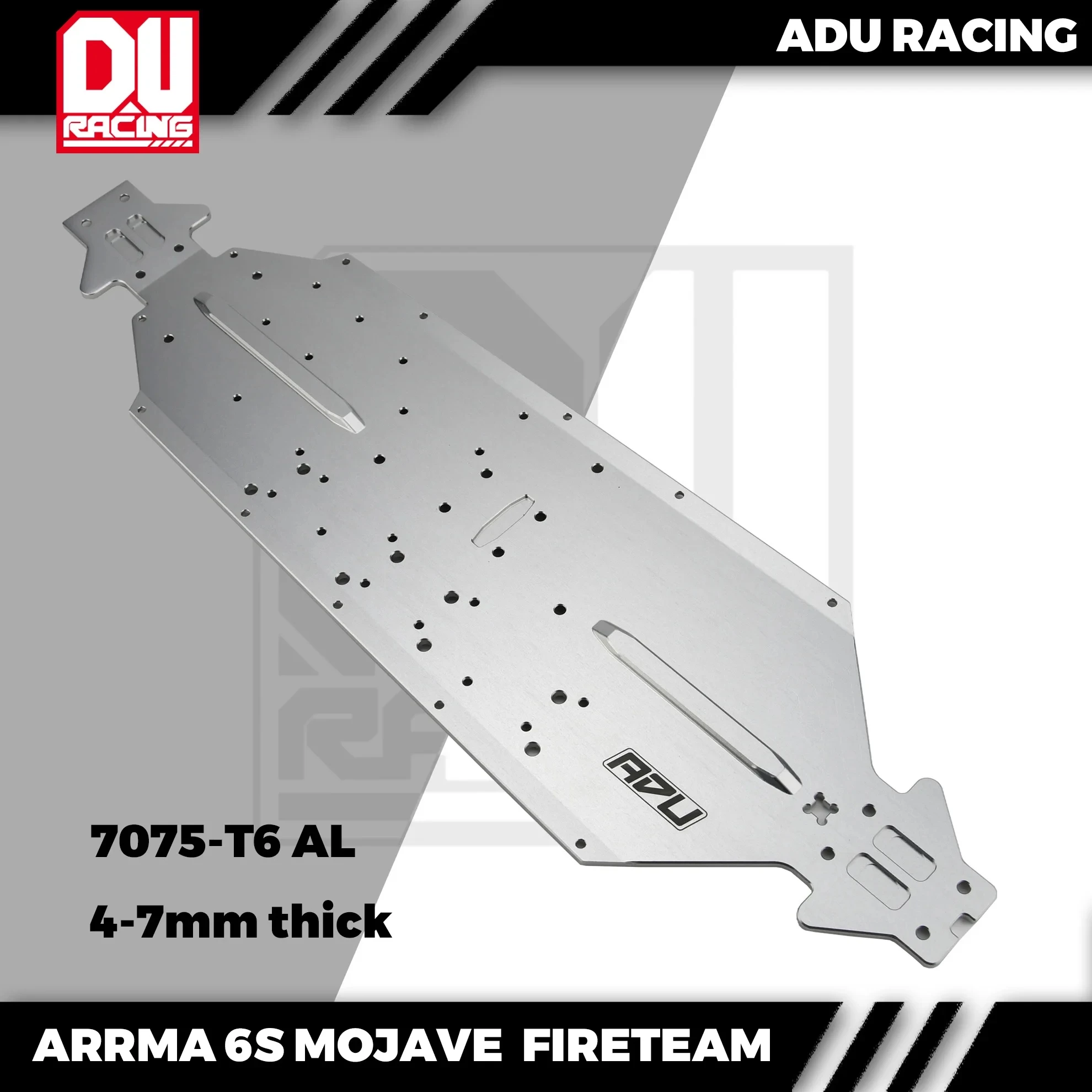 ADU RACING 7075-T6 AL-Chassis mit 3 mm verstärktem Band für ARRMA 6S MOJAVE BIG ROCK FIRETEAM EXB RTR Image