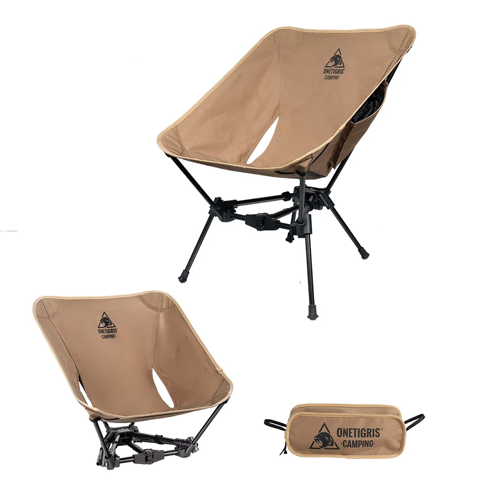 OneTigris Tigerblade Campingstuhl, faltbar, für den Außenbereich, Strandstuhl, dreieckig gerahmt, kompakt, tragbar, für Rucksackreisen, Wandern, Reisen