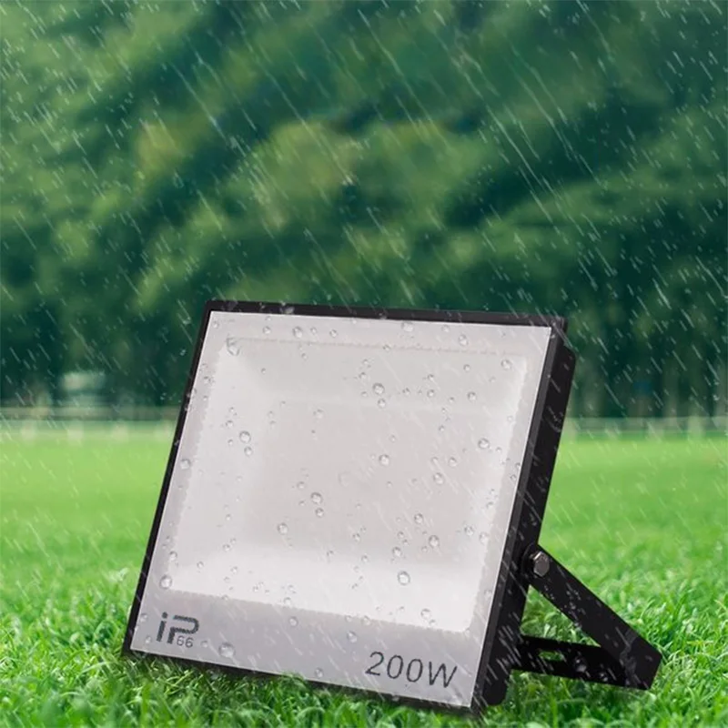 200 W LED-Flutlicht, 20 W, 30 W, 50 W, 70 W, 100 W, 150 W, 300 W, hohe Helligkeit, IP66, wasserdichte Außenbeleuchtung, LED-Strahler, Gartenfluter Image