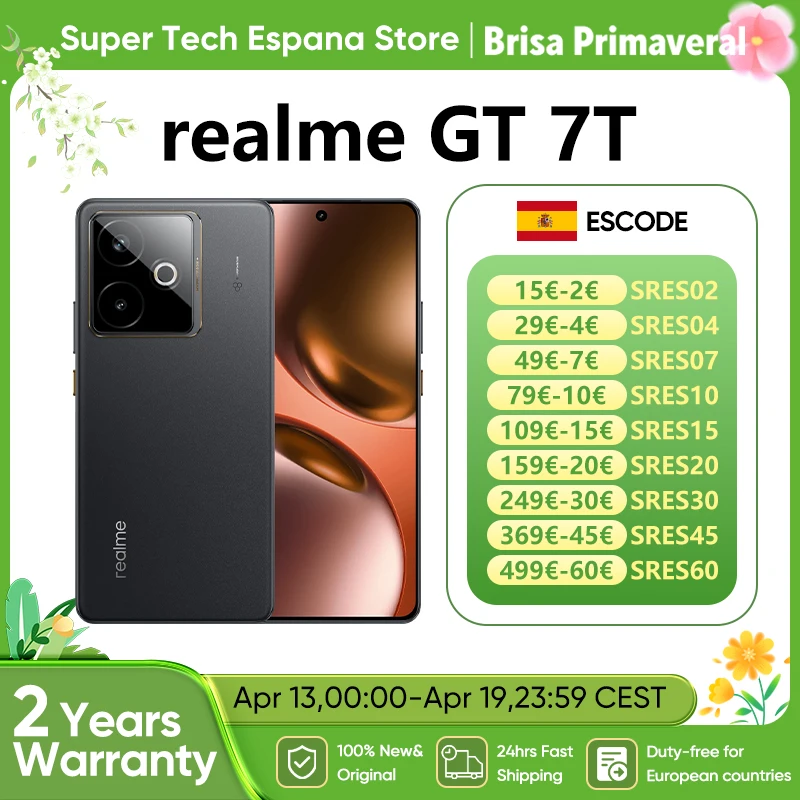 realme GT 7T 5G Smartphone 6,78'' 120Hz AMOLED-Display 50MP Kamera Dimensity 8400-MAX 7000mAh 120W Ladefunktion Globale Version Image