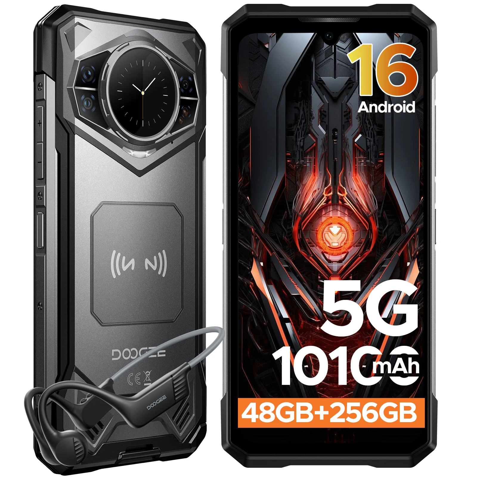 Globale Version DOOGEE S200 VIP 5G Outdoor-Smartphone 6,72 Zoll 120Hz Display 12GB 256GB 100MP AI-Hauptkamera 10100mAh Akku Smartphone