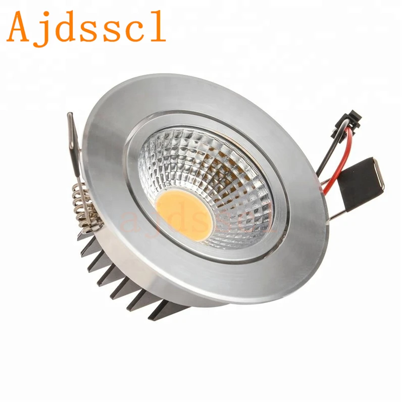 Dimmbares LED-Downlight, COB-Strahler, Deckenleuchte, AC85-265V, 6W, 9W, 12W, 15W, 18W, Aluminium-Einbauleuchten, runde LED-Panel-Leuchte