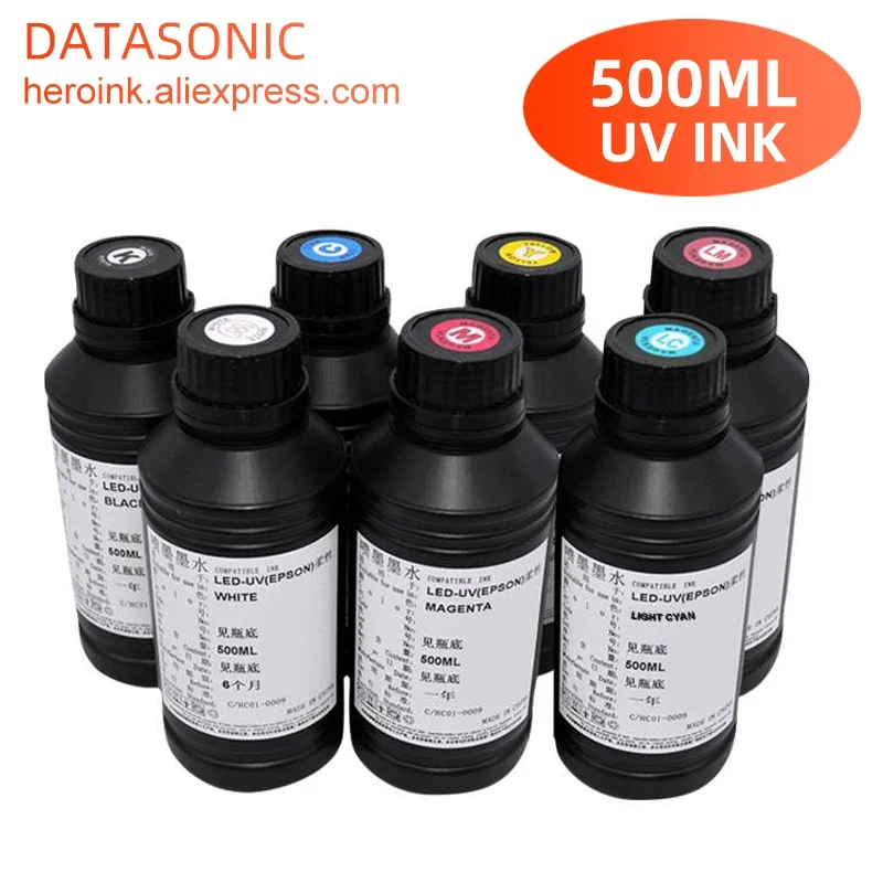 500 ml Flasche LED UV Tinte Für Epson L800 L805 L1800 R290 R330 1390 1400 1410 UV Drucker Tinte UV Lack Glanz Tinte Harte TINTE Weiche Image