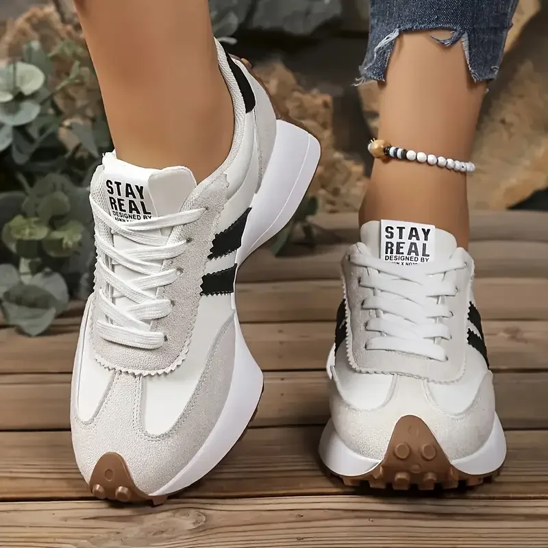 Neue 2025, Damen-Sportschuhe, dicker Boden, lässige modische Turnschuhe, leichte Laufschuhe mit weichem Boden, Sommer-Mesh-Turnschuhe Image