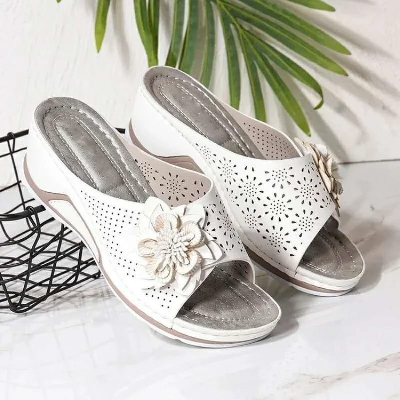 2022 Tanzschuhe Sommer Gladiator Frauen Flache Sandalen Offene spitze Casual Strand Damen Schuhe Mode Böhmischen Blumen Schuhe für Frauen