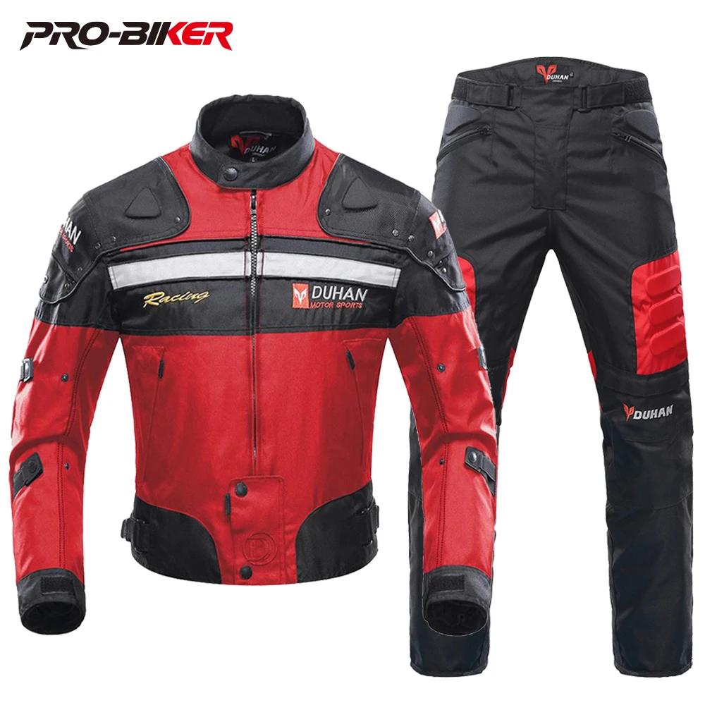 DUHAN Motorradjacke Mann Motocross Racing Hose Körperpanzer Moto Schutzkleidungsset mit herausnehmbarem Innenfutter Image
