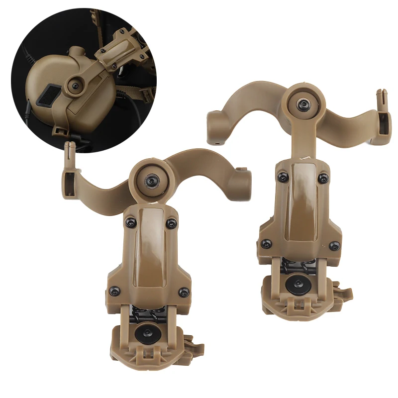 Free-Angle Tactical Headset Rail Mount für Headset Adapter auf M-Lok, Fast ACH Helm Arc Rail Adapter Image