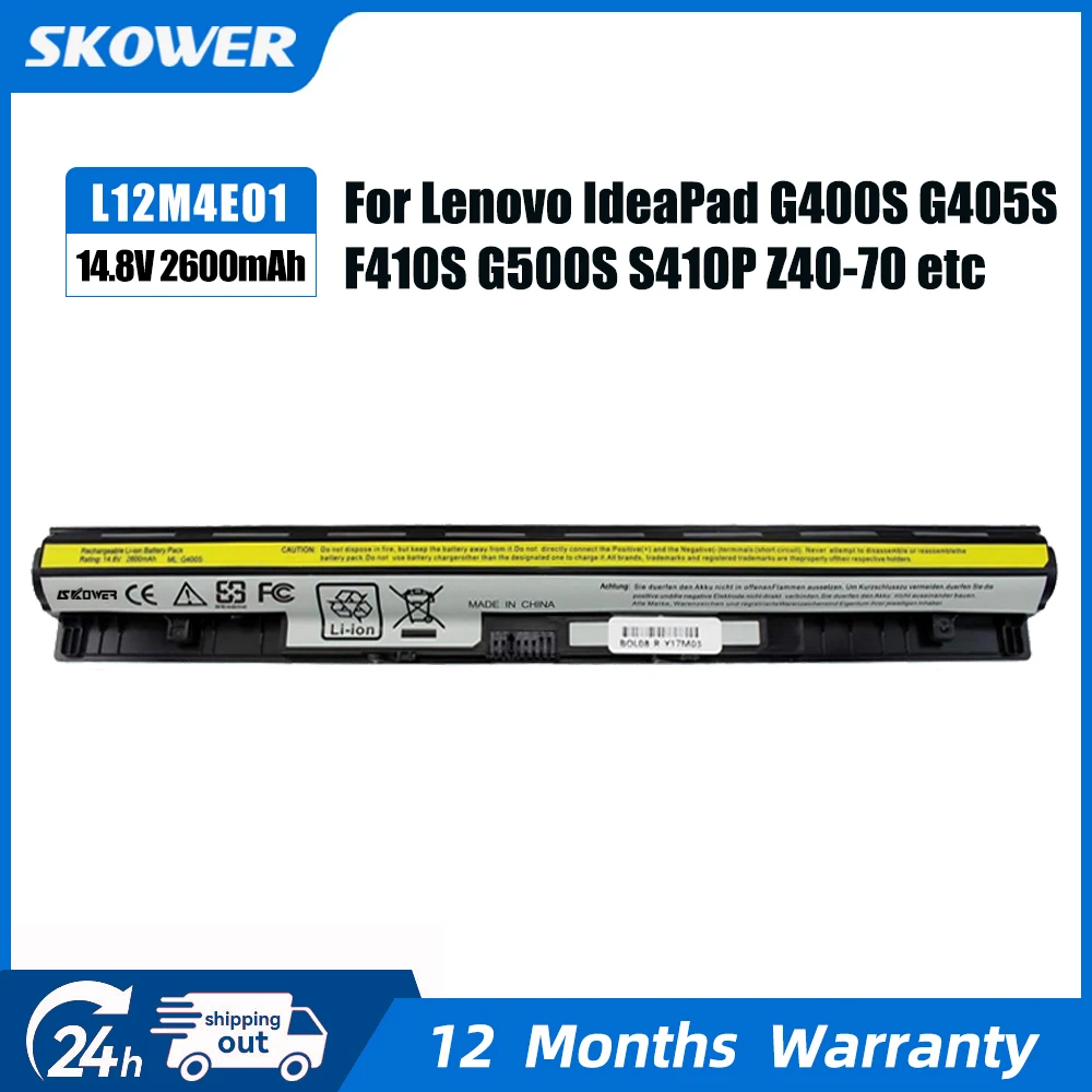 SKOWER L12M4E01 Laptop-Akku für Lenovo IdeaPad G400S G405S G500S G510S S410P Z710 Z40 Z50 G40-70 L12L4A02 L12M4A02 L12S4E01 Image