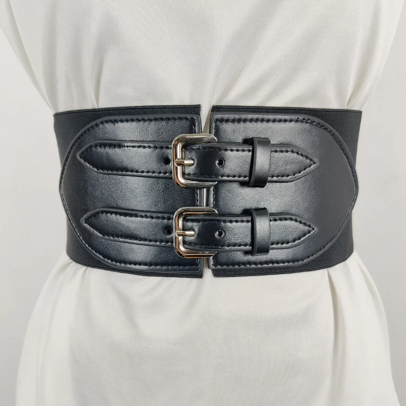 Plus Größe Große Schwarz Elastische Gürtel Für Frauen Taille Großen Kleid Stretch Cummerbunds Damen Einfache Breiten Bund Korsett Gürtel