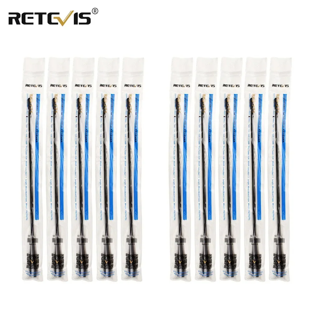 Retevis RHD-771 Antenne 10 Stück Großhandel SMA-M VHF UHF Walkie Talkie Antenne für Yaesu Retevis RT3S RT3 RT1 RT81 TYT MD-381 Image