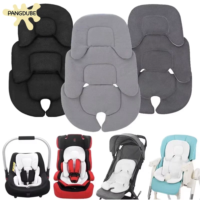PANGDUBE Universelles Kinderwagen-Sitzkissen, doppelseitig, Polarfleece-Mesh, Baby-Autositzauflage, Hochstuhlmatte, Kinderwagenzubehör Image
