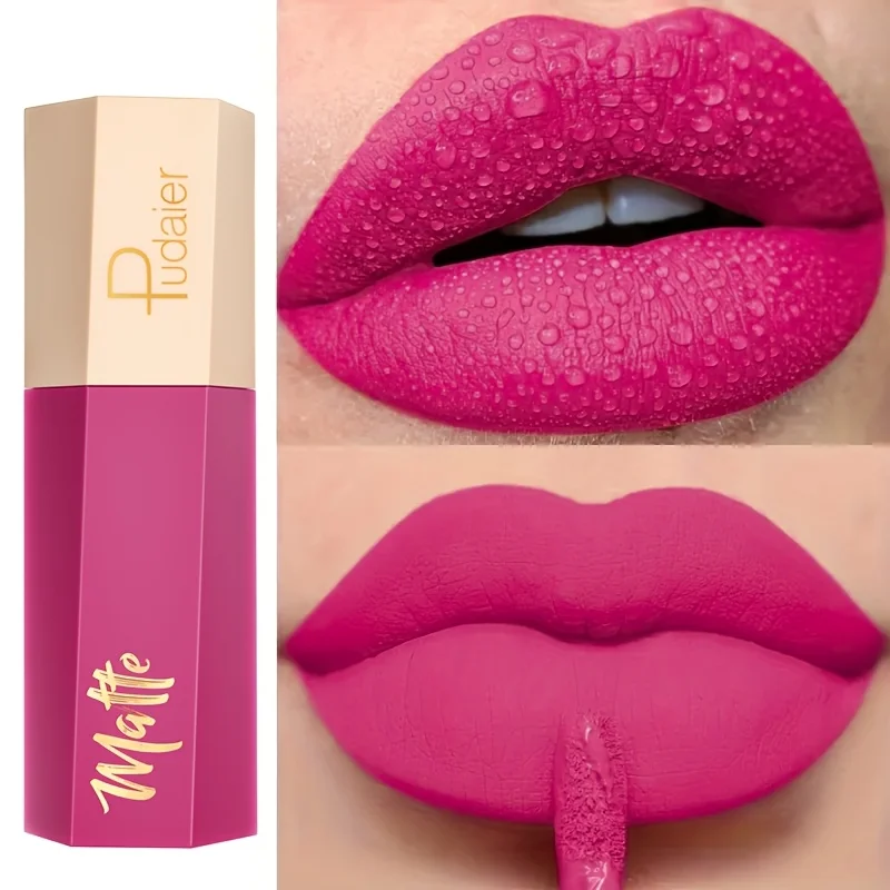 Samtiger, matter, flüssiger Lippenstift, leichte, dünn-as-fog-Textur, langlebiges, wasserfestes Lippen-Make-up, Geschenk für Frauen Image