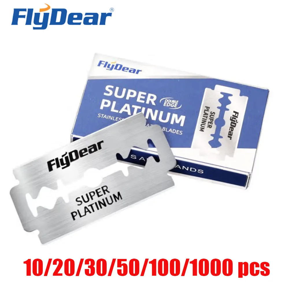 FLYDEAR 10–1000 Stück Rasierklinge, Edelstahl-Schaber, Reinigung ohne Rosten, kompakte und tragbare Kopfrasierer für kahlen Männer Image
