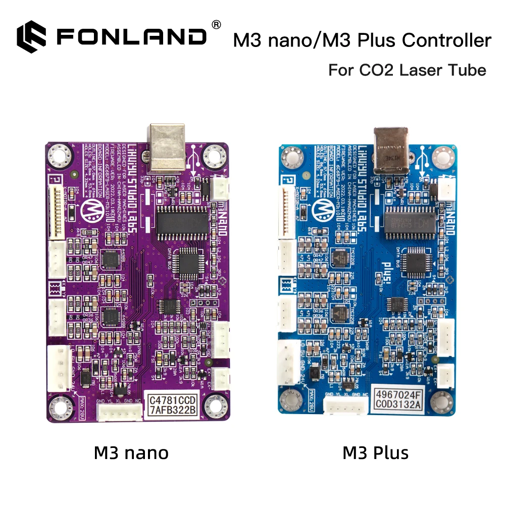 FONLAND LIHUIYU M3 PLUS Nano Laser Controller Hauptplatine System Co2 Graveur Cutter Maschine K40 3020 4030 6040 Image
