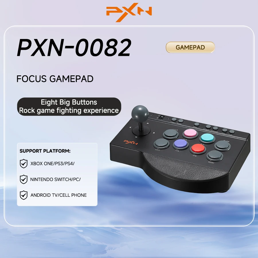 PXN 0082 Wired Game Joystick Arcade Console Street Fighter Controller Gaming Joystick für USB PS3/PS4/Switch/PC/Android TV/XBOX