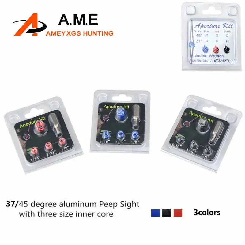 Bogens chießen Compound Bogen Blende Kit Innen kern Schieß zubehör Peep Sight Grad Aluminium gehäuse Image