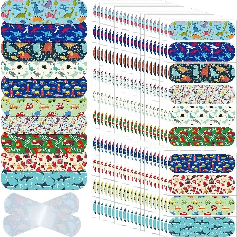 50 teile/satz Zufällig Cartoon Pflaster Kawaii Dinosaurier Shark Hubschrauber Drucke Wundpflaster Dressing Band Patch Klebe Bandagen Image