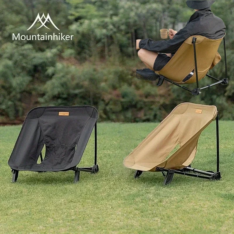 Mountainhiker Aluminium-Legierung Strandliege Outdoor Tragbarer Camping-Klappstuhl mit Stauraum aus Oxford-Gewebe Ultraleicht