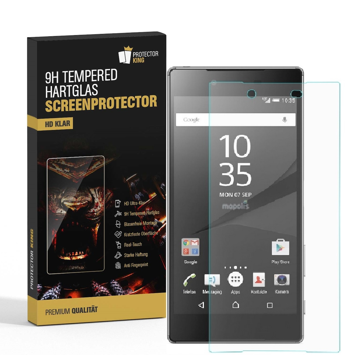 1x 9H Hartglas für Sony Xperia Z5 Panzerfolie Displayschutz Schutzglas HD KLAR Panzerglas Schutzfolie Displayglas Glasfolie Image