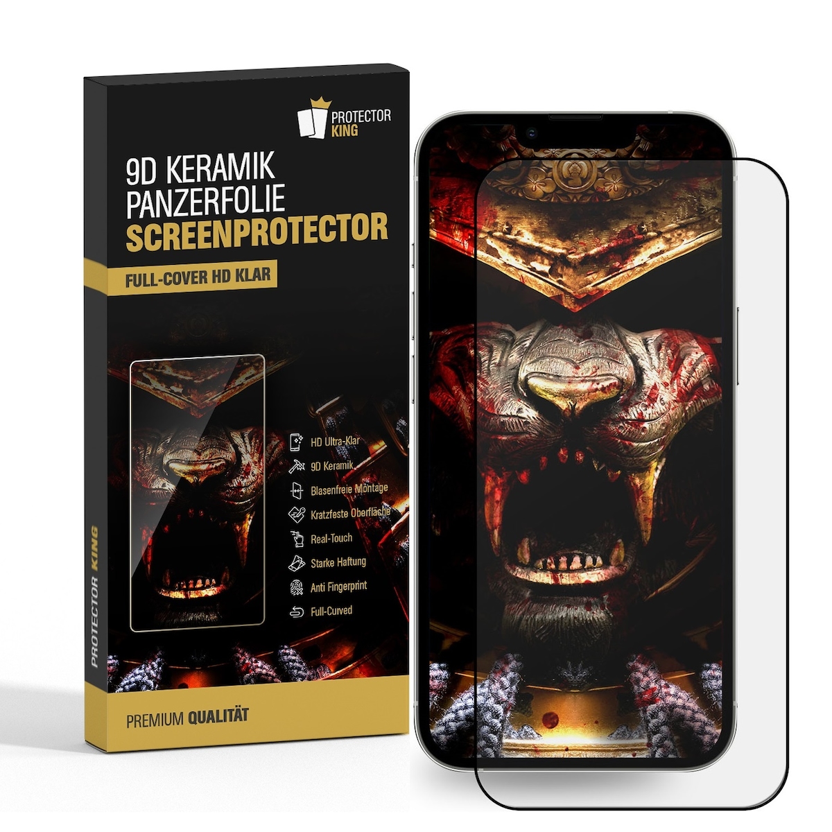 1x Keramik-Glass für iPhone 16e FULL COVER HD KLAR Panzerfolie Displayschutz Schutzfolie Screen-Protector
