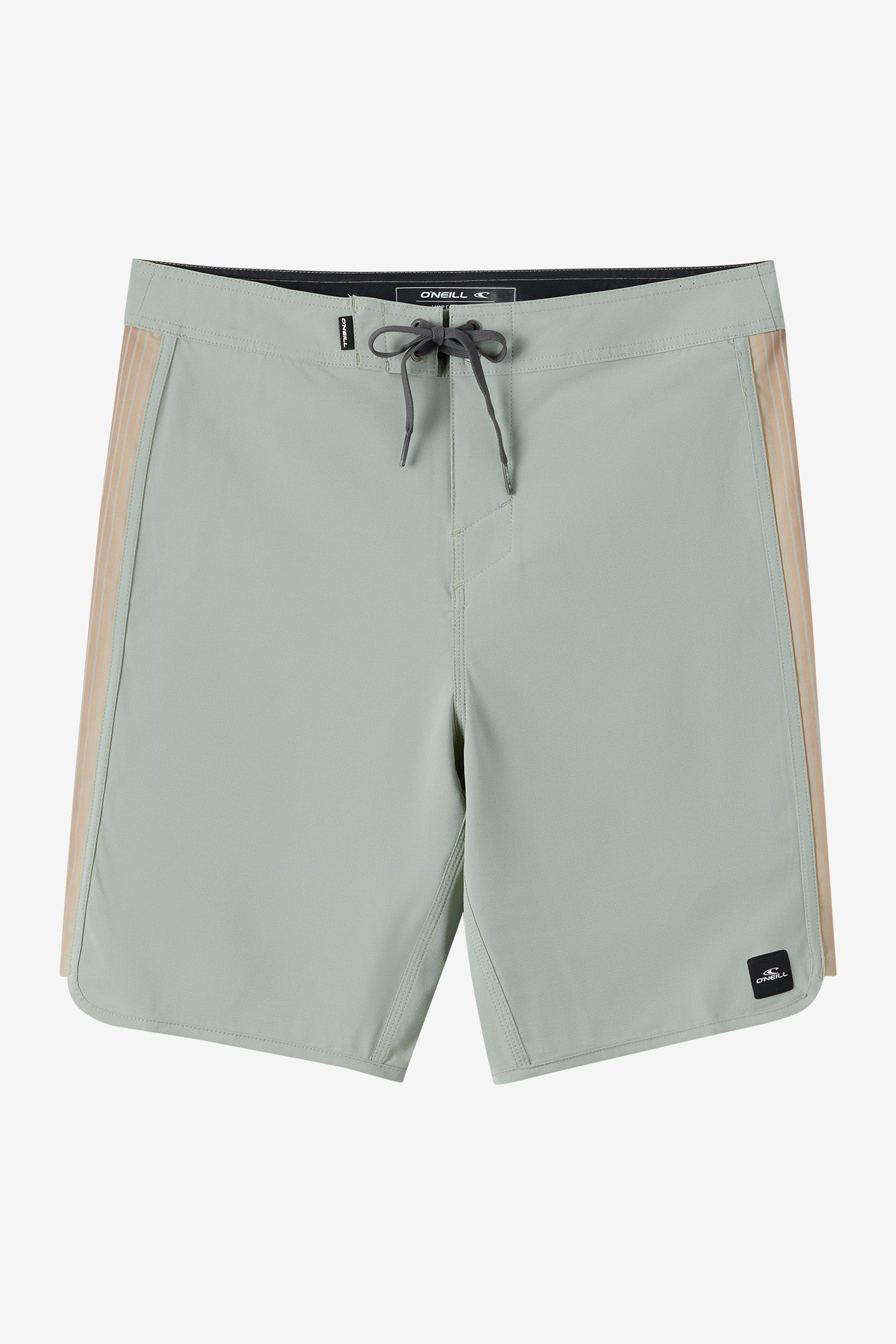 O'Neill Men's Hyperfreak Blindside Scallop 19"" Board Shorts in Seagrass, Size 34, Elastane/Polyester