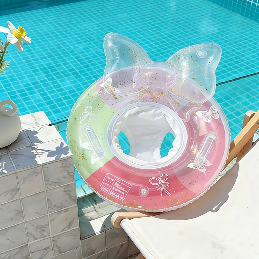 1 Stück Pool-Schwimmreifen, aufblasbarer Schwimmring in Blau und Pink, für Sommer, Strand, Poolparty, aufblasbares Spielzeug ﻿ ﻿ ﻿ ﻿ Image