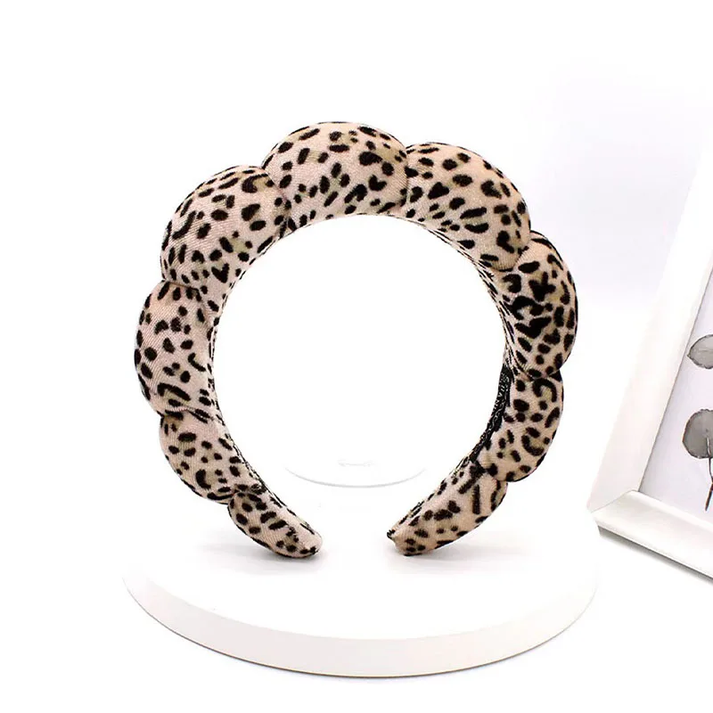 1 Stück elegantes Haarband mit Leopardenmuster für Frauen, bezaubernde Wolkenform, Haarband zum Rasieren, für Make-up, Baden und den täglichen Gebrauch Image