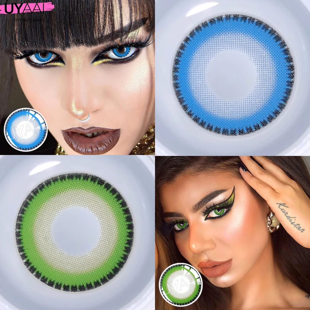 UYAAI Farbige Kontaktlinsen Nebulos Halloween Kontaktlinse Jahres 1 Paar Weiche Schönheit Make-Up Schüler Mit Behälter Image