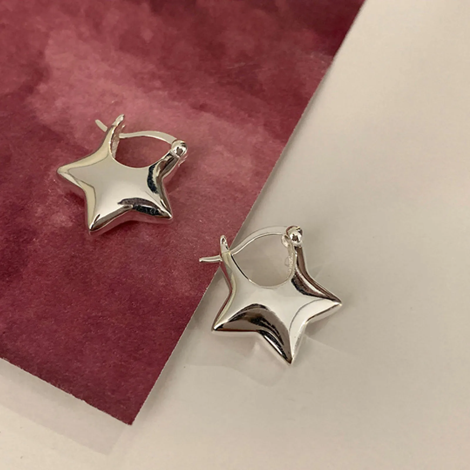 925 Sterling Silber Vintage Einfache Stern Ohrringe Für Frauen Trendy Ohrring Schmuck Verhindern Allergie Party Zubehör Geschenk