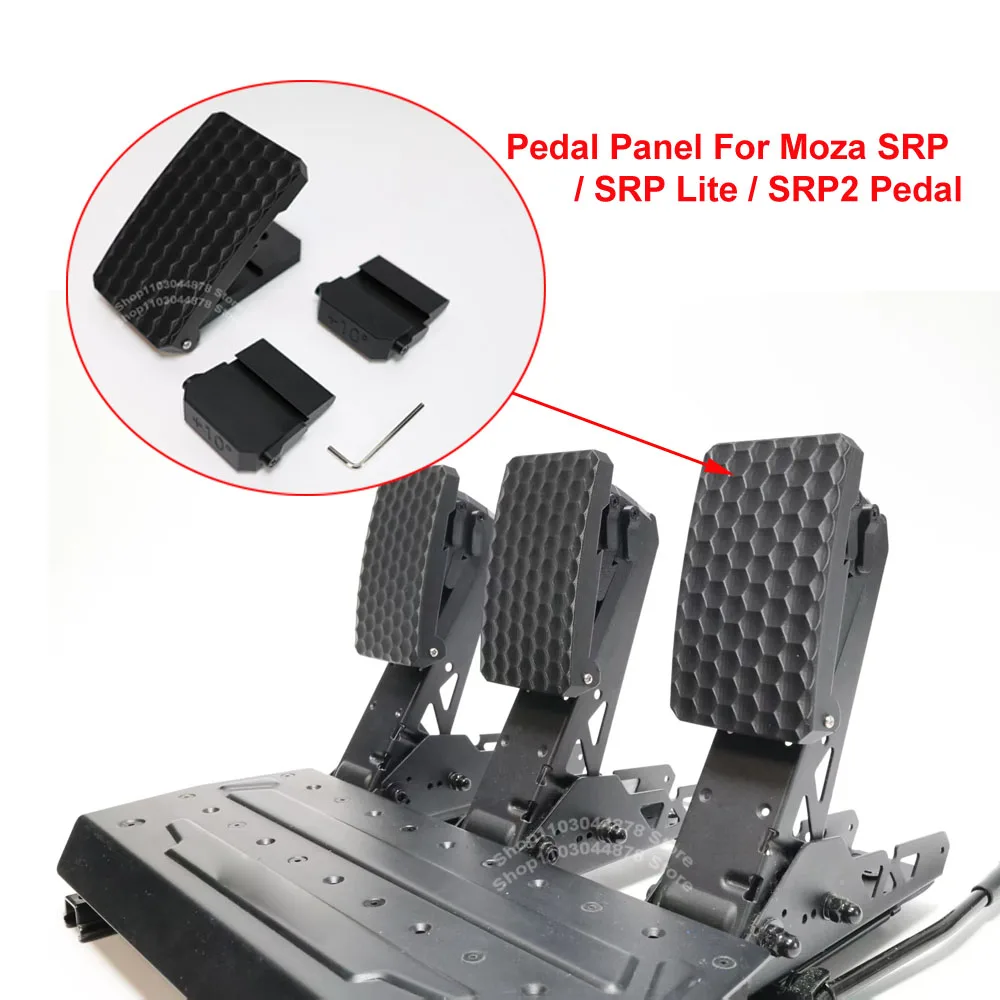 3D-gedruckte Spielpedale, Gaspedal, Brems- und Kupplungspedal, verstellbares Pedalpanel mit Winkelmodul für Moza SRP/SRP Lite/SRP2 Pedale Image