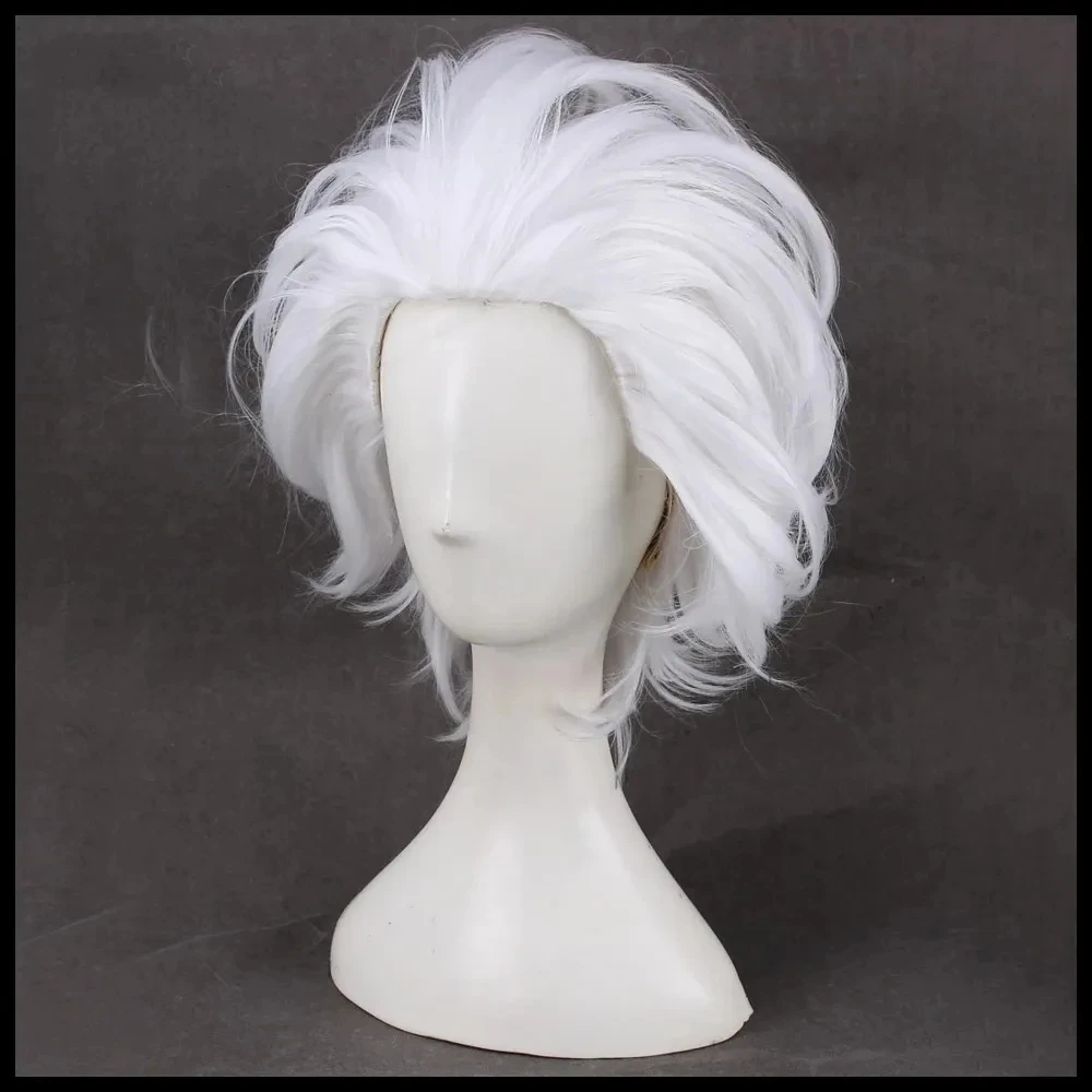 Ursula Cosplay-Perücke, die kleine Meerjungfrau, weißes kurzes Haar für Erwachsene, hitzebeständige synthetische Cosplay-Perücken Image