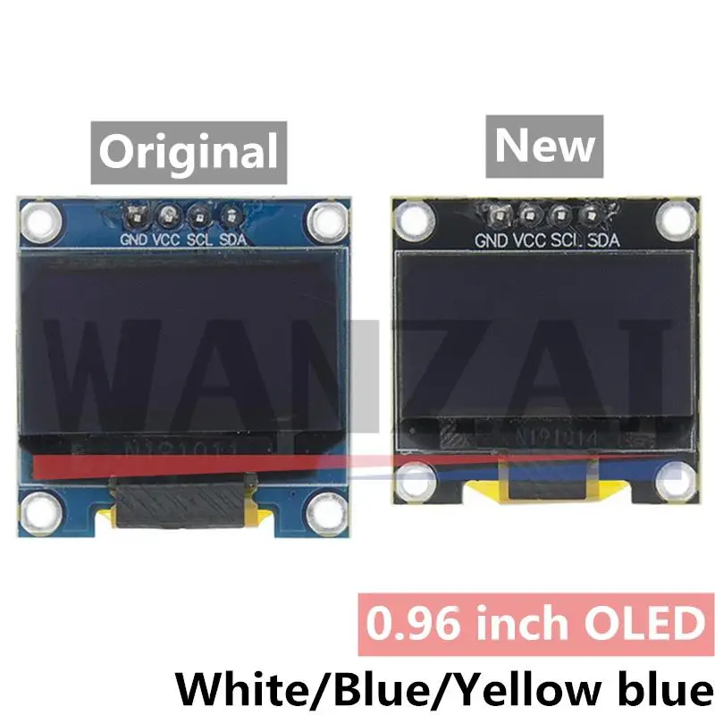 0,96 Zoll IIC Serielles 4-poliges weißes/blaues/gelbes blaues/gelbes OLED-Anzeigemodul 128 x 64 12864 LCD-Bildschirmplatine für Arduino Oled Image