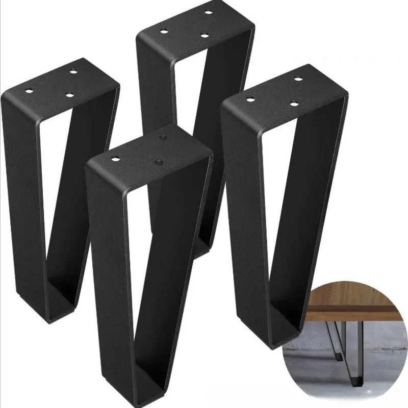4 Stück Metall-Tischbeine/Füße, Möbelstütze, massive Stahlbeine für Couchtische, TVs, Klammern, Schränke, Schreibtische, Heim- und Bürogebrauch