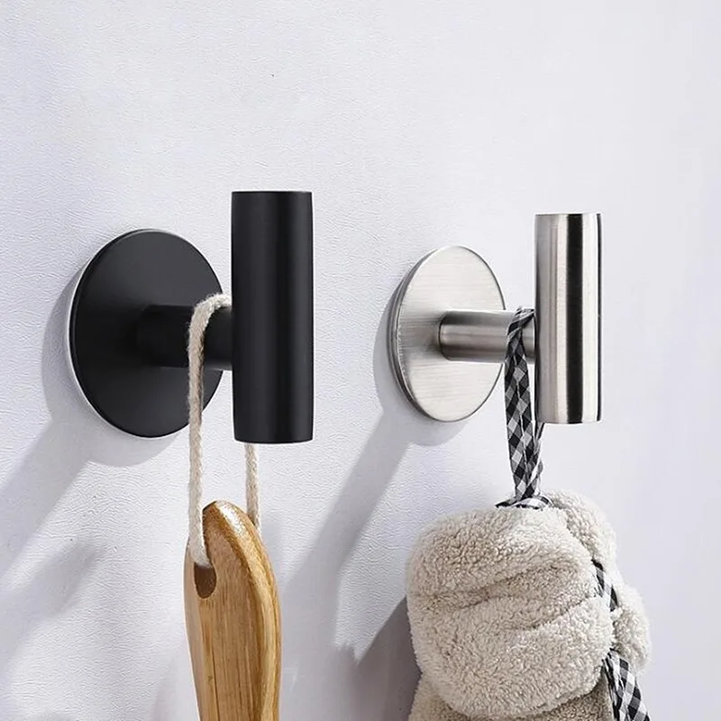Wandmontierter Edelstahl-Kleiderhaken, rostfrei, Handtuch- und Mantelaufhänger, Hardware-Zubehör für die Organisation im Badezimmer und in der Küche