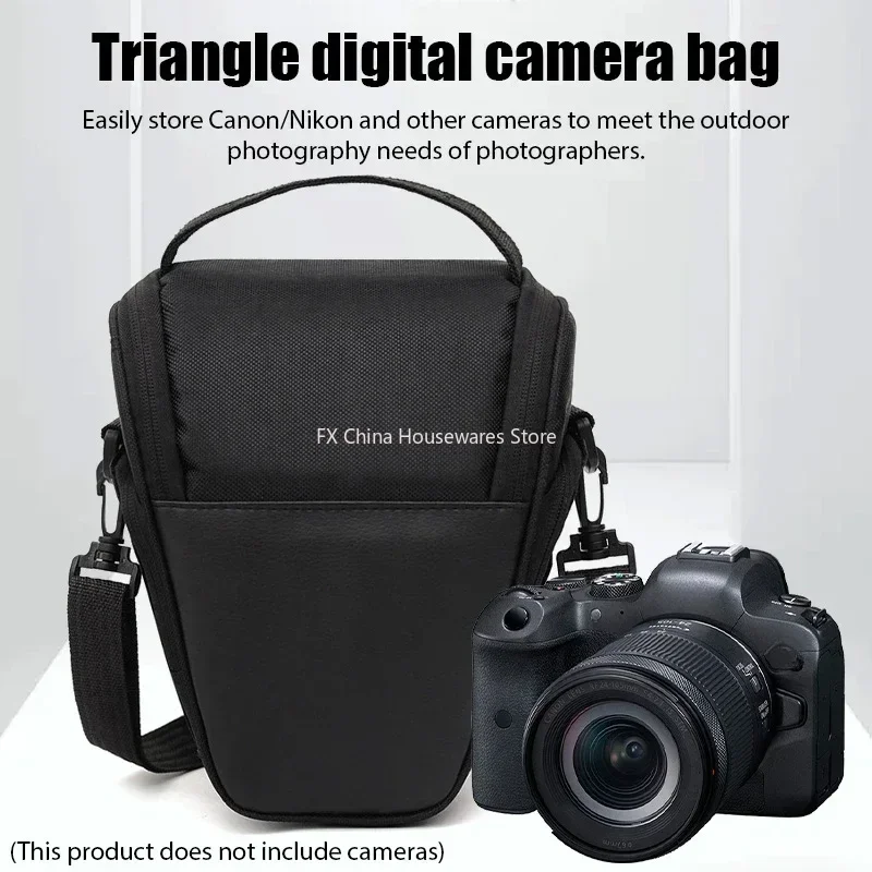 Wasserdichte Dreieckige DSLR-Kameratasche - Nylon-Schultertasche für Canon Nikon - Kompakte Outdoor-Fotografie-Ausrüstung Image