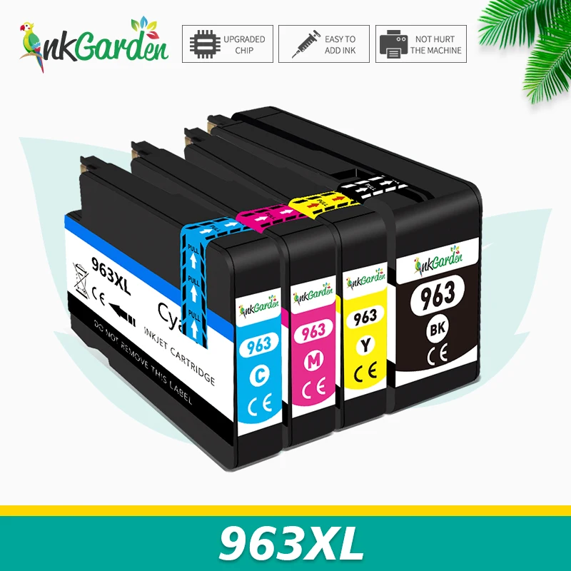 InkGarden für HP 963XL 963 XL Tintenpatrone, kompatibel mit OfficeJet Pro 9010 9012 9013 9015 9016 9019 9020 9022 9023 9025 Drucker Image