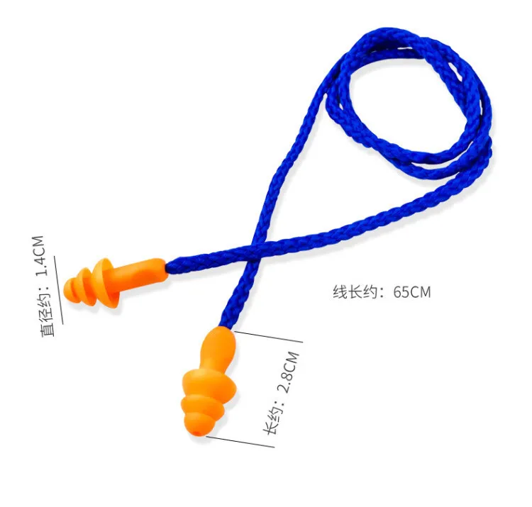 10 Teile/satz Weiche Silikon Corded Ohr Stecker Protector Wiederverwendbare Ohrstöpsel Gehörschutz Lärm Reduktion Ohrstöpsel Komfortable Image