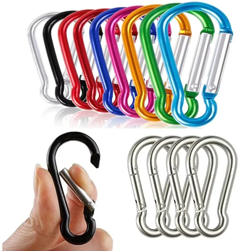 5/10/20Pcs Mini Karabiner Schlüsselbund Alluminum Legierung D-ring Schnalle Frühling Karabiner Snap Haken Clip schlüsselanhänger Outdoor Camping Image