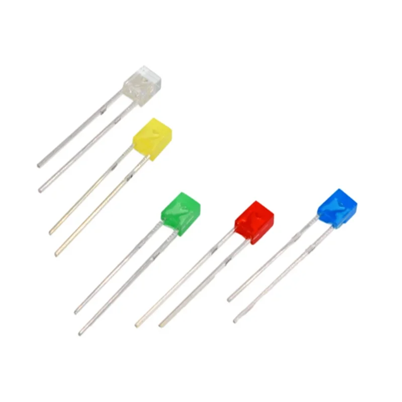 100PCS 2x3x4 Rechteckige LED Emitting Diode Lampe Weiß Rot Grün Blau Gelb Diffuse Farbe Platz DIY Anzeige 2*3*4MM Image