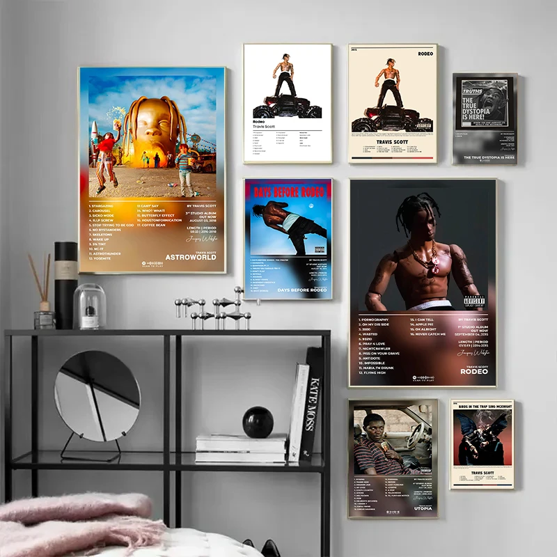 Travis Scott Rodeo Astroworld Musik Album Cover Serie Kunst Poster Leinwand Malerei Wand Druck Bild für Wohnzimmer Home Decor Image