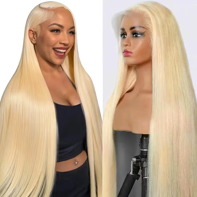 613 Blonde Glatte HD Transparente 13x4 13x6 Lace Front Echthaarperücken 180 200 Dichte Brasilianische Lace Frontal Perücke Vorgezupft Image