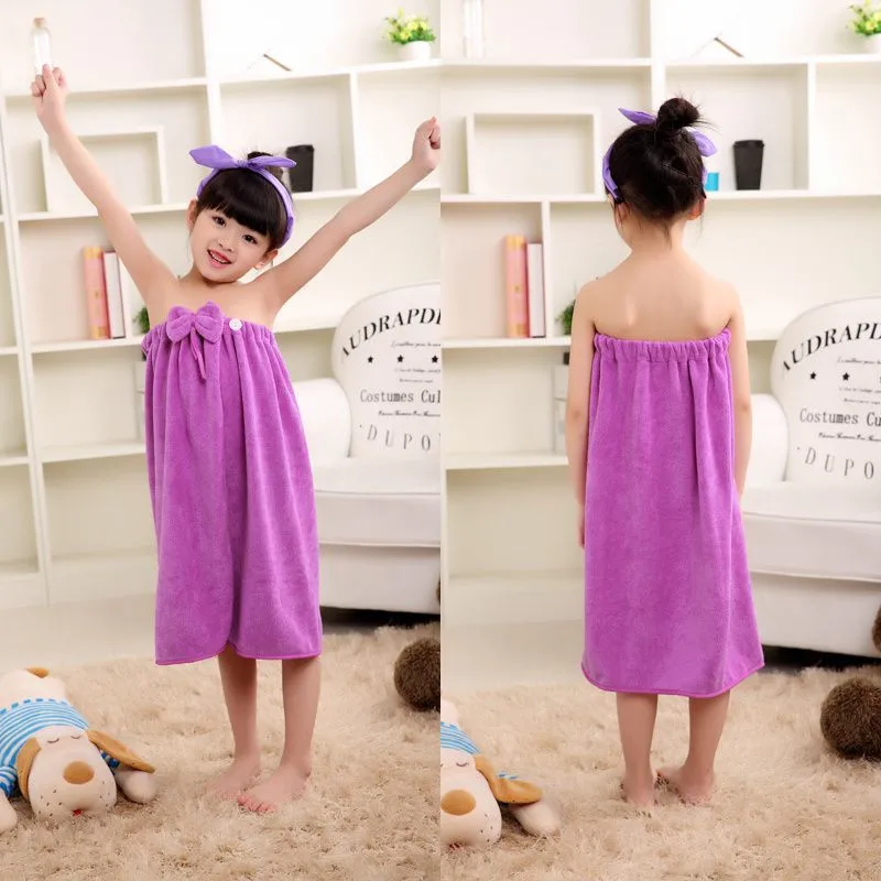 Kinder Badet uch Bademantel super weiche Kinder Bad Rock super saugfähige Dusch tuch Bademantel Strand Badet uch Image