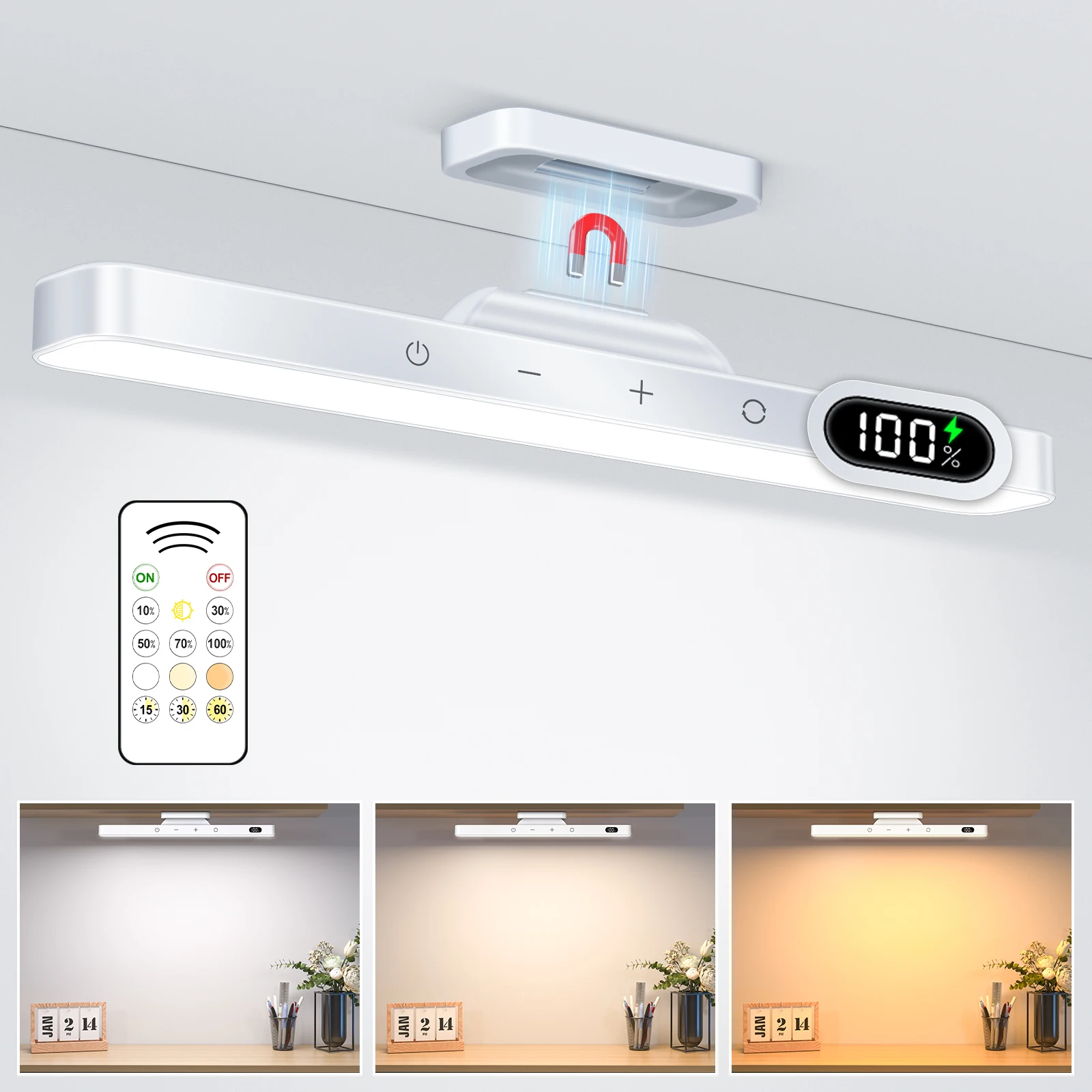 WILLED 5W Dimmbare Spiegelleuchten 3 Farben Einstellbare Schminklichter mit 120 LEDs 2500mAh Wiederaufladbare Unterbauleuchten