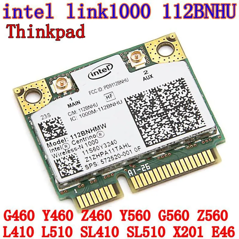 Centrino wireless-n 802,11 mini pci-e 802.11b/g/n wlan wifi drahtlose karte für t410 t510 y460 b460 z460 g460 60 y3241 Image