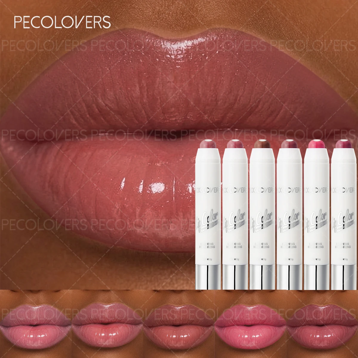 Feuchtigkeitsspendender Sandwich-Lippenstift, der Lippenbalsam und Nude-Lippenstift kombiniert, wasserfest, langanhaltend, ohne an Tassen zu kleben. Image