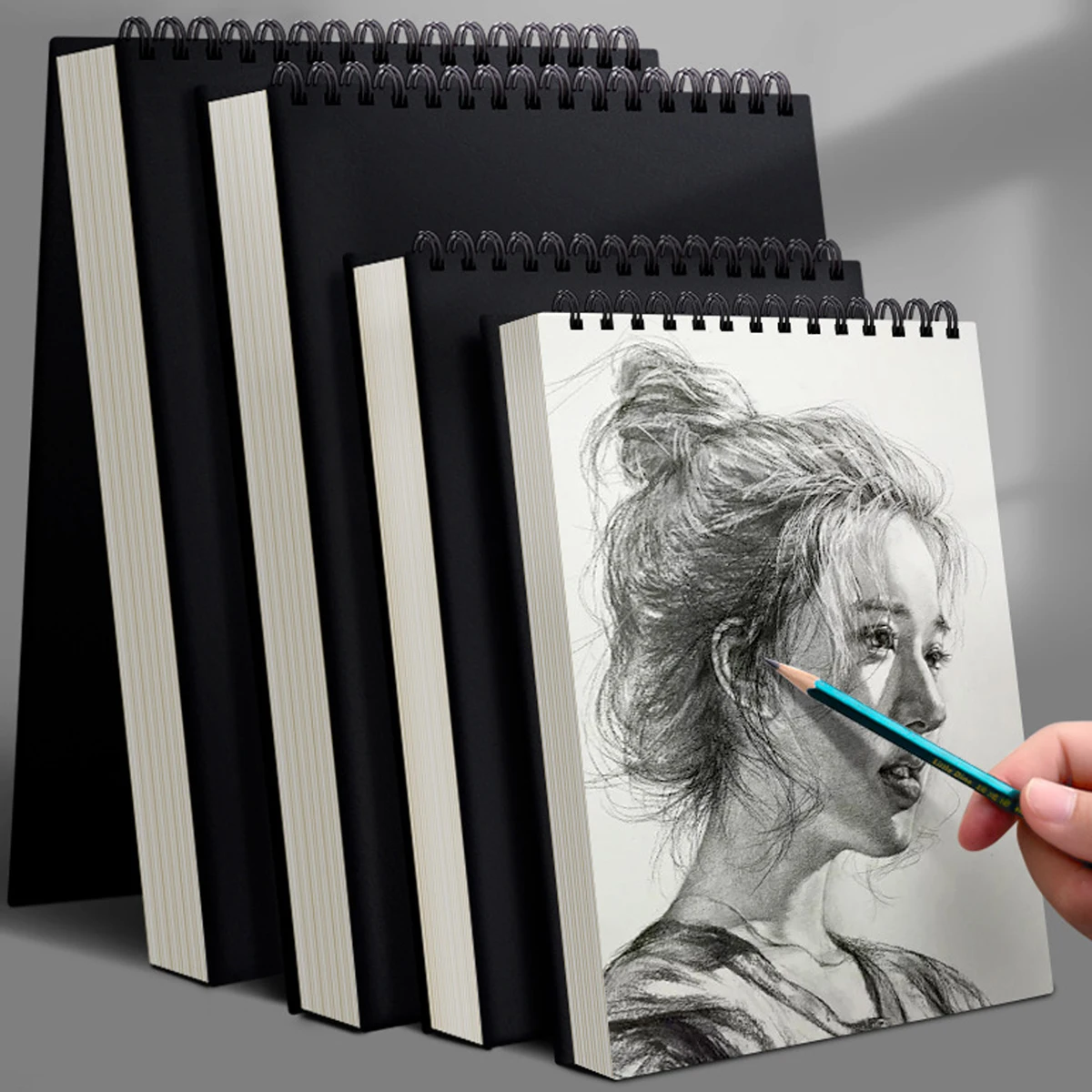 1 Packung 30-Blatt Spiralgebundenes Skizzenbuch Säurefreier Kunst-Skizzenblock für Künstlerisches Zeichnen, Malen & Schreiben Image
