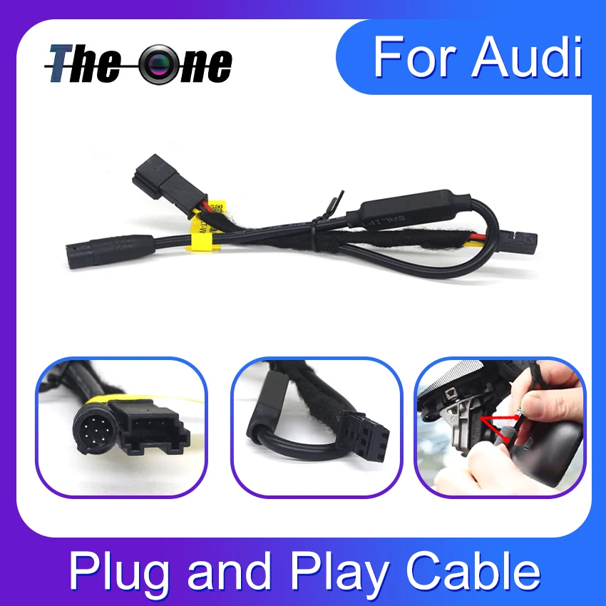 Plug-and-Play-Regensensor-Stromkabel, Auto-DVR-Dashcam für Audi A3, A4, A5, A6, A7, A8, Q2, Q3, Q5, Q7, Q8, S3, S4, S5, S6, einfach zu installieren Image