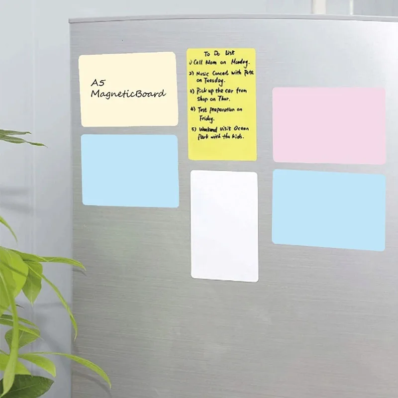 A3/A4/A5 Whiteboard Magnetische Pizzarra Tafel, Klebende Whiteboard-Planer, Abwischbare Tafel, Marker, Selbstklebende Whiteboard-Tafel, Magnetische Wandtafel Image