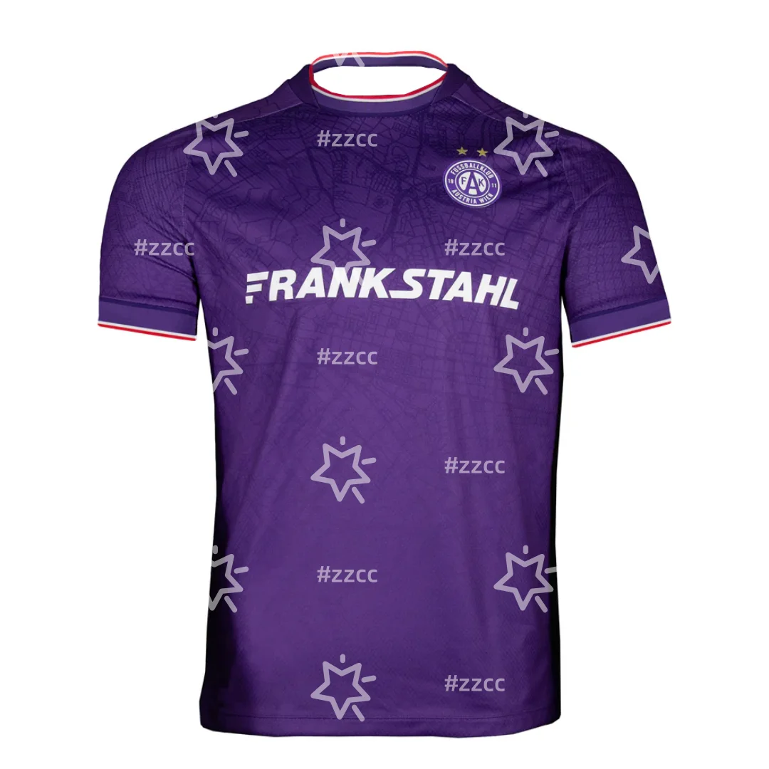 Maillot de football domicile Autriche Vienne 25-26, ensemble d'entraînement, impression 3D, sport d'été, T-shirt homme, vêtements enfant, tee-shirt Y2K femme ﻿
