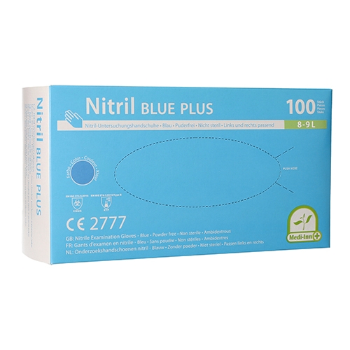 1000 Medi-Inn® PS Handschuhe, Nitril puderfrei Blue Plus blau Größe L Image